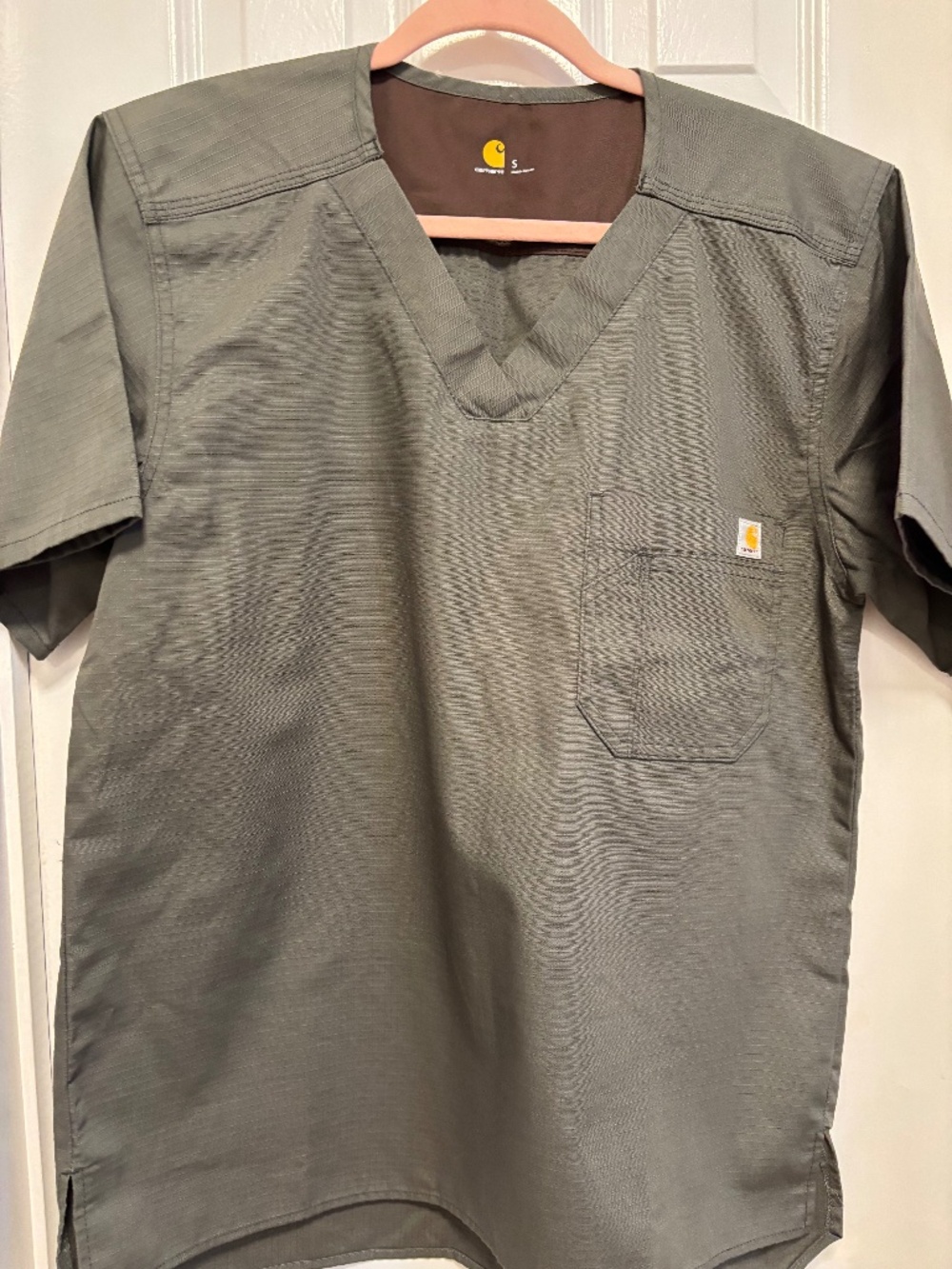 Carhartt Men's Ripstop Scrub Set Olive Green Size Small Top & Pants